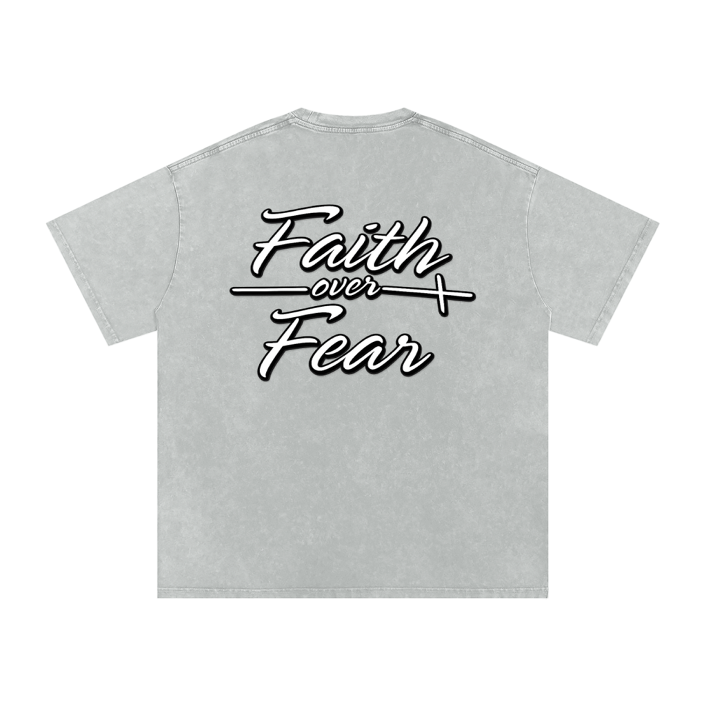 Oversized "Faith Over Fear"  T-Shirt