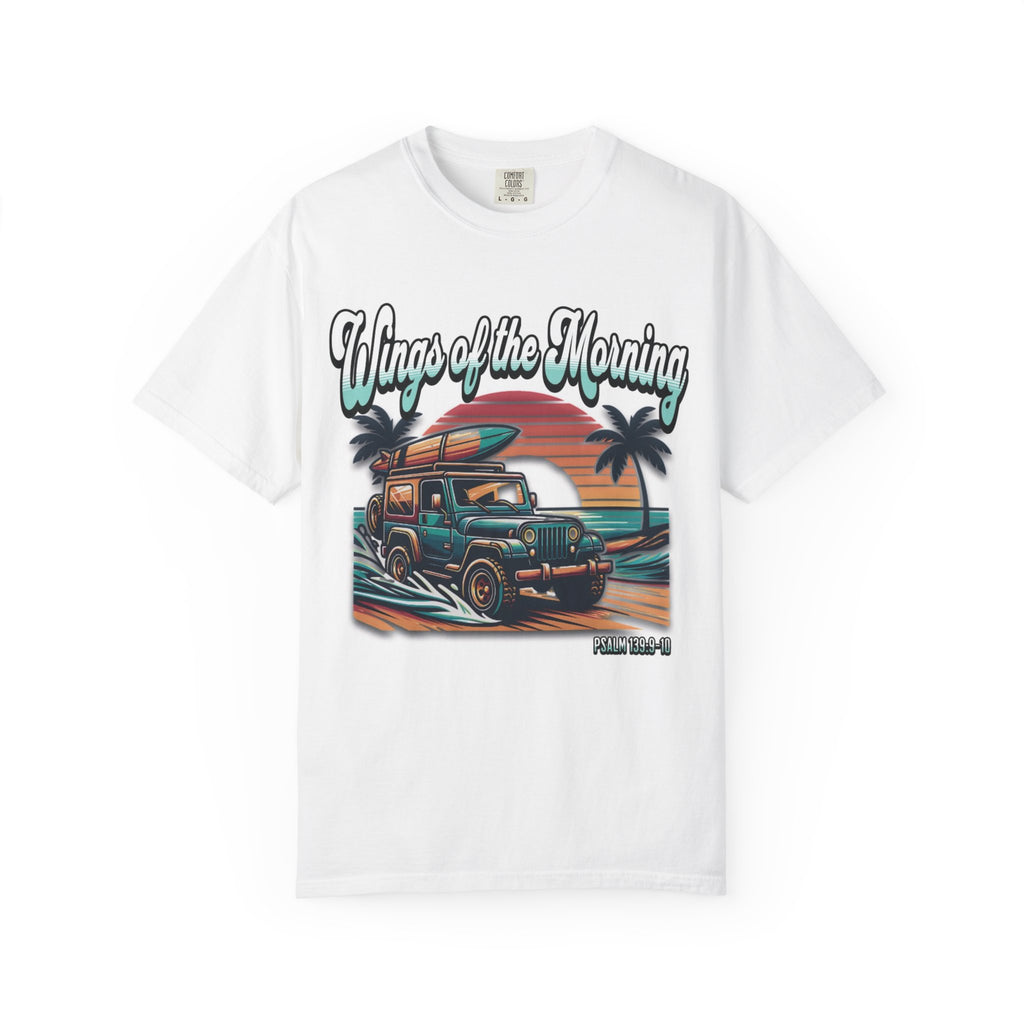 Wings of the Morning T-Shirt | Beach Sunset Palm Graphic