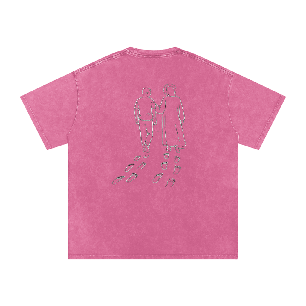 Oversized "Footprints In The Sand" T-Shirt