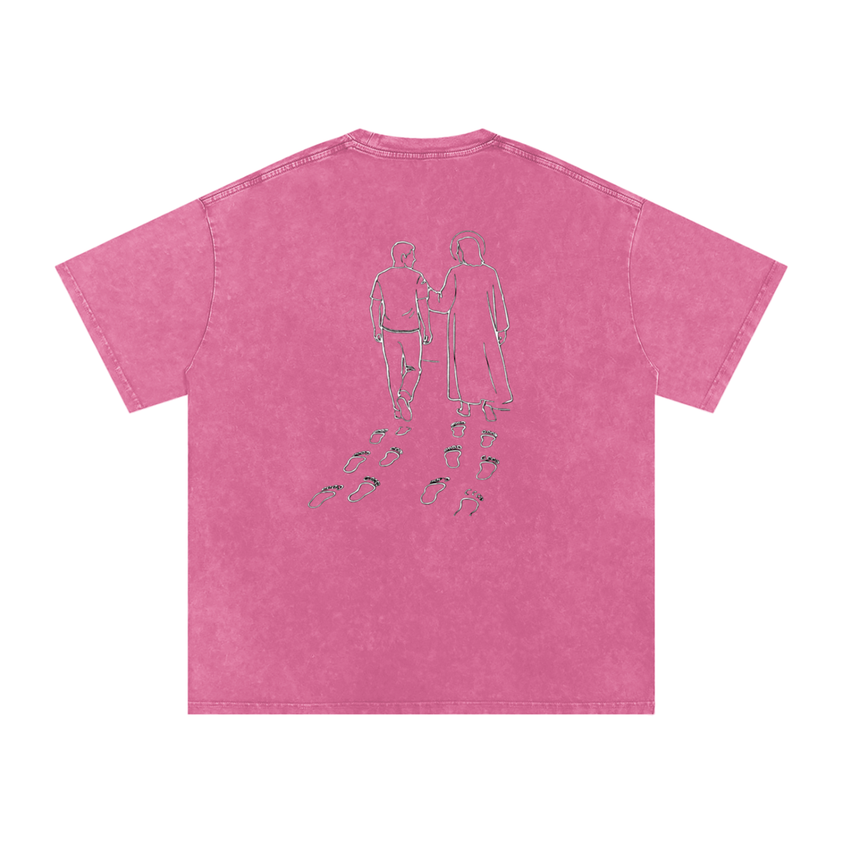 Oversized "Footprints In The Sand" T-Shirt