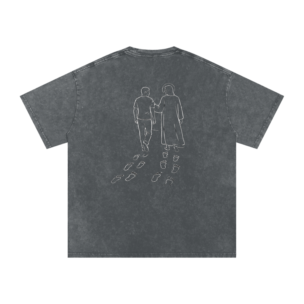 Oversized "Footprints In The Sand" T-Shirt