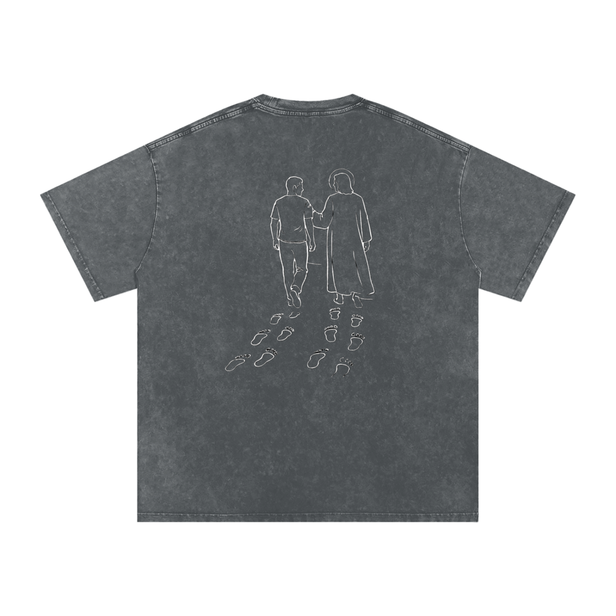 Oversized "Footprints In The Sand" T-Shirt