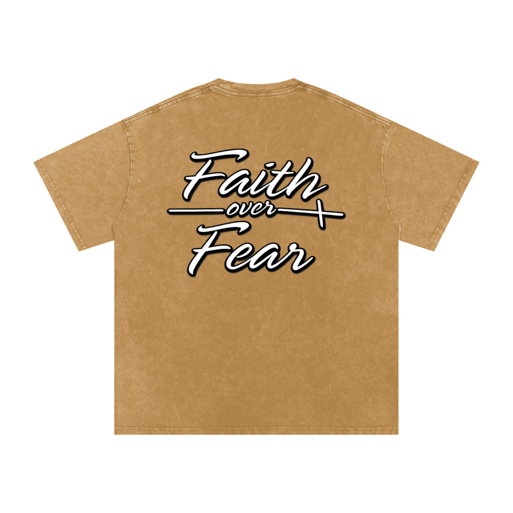 Oversized "Faith Over Fear"  T-Shirt