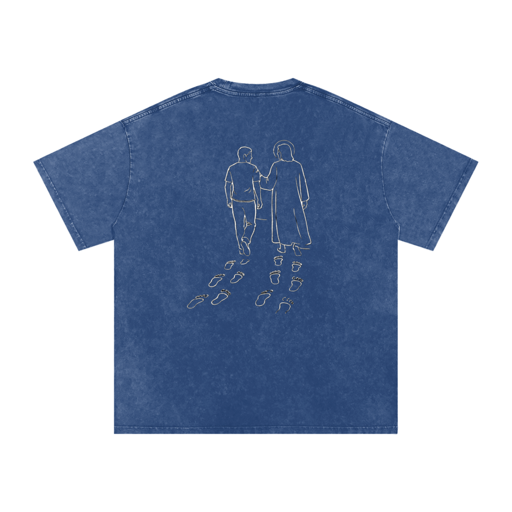 Oversized "Footprints In The Sand" T-Shirt