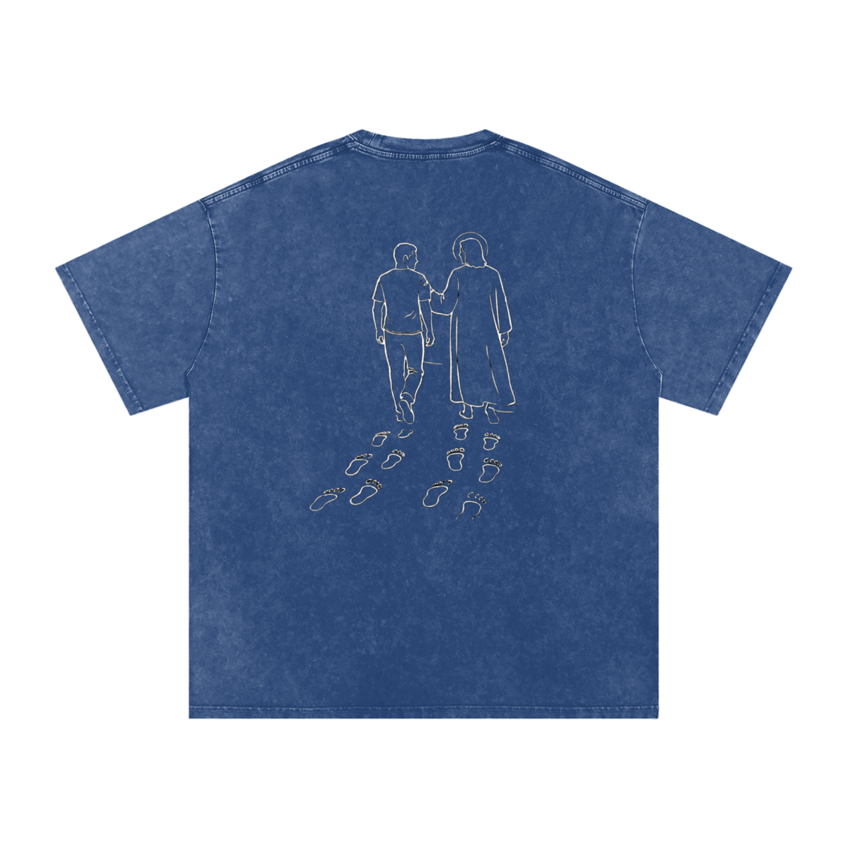 Oversized "Footprints In The Sand" T-Shirt