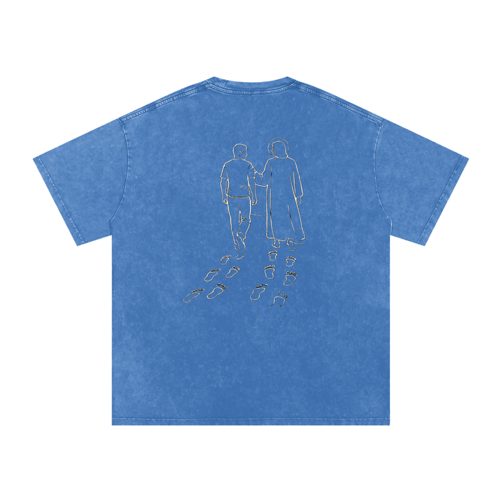 Oversized "Footprints In The Sand" T-Shirt