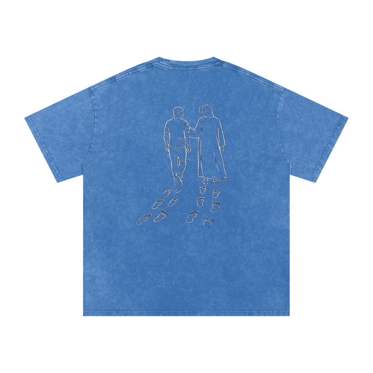 Oversized "Footprints In The Sand" T-Shirt