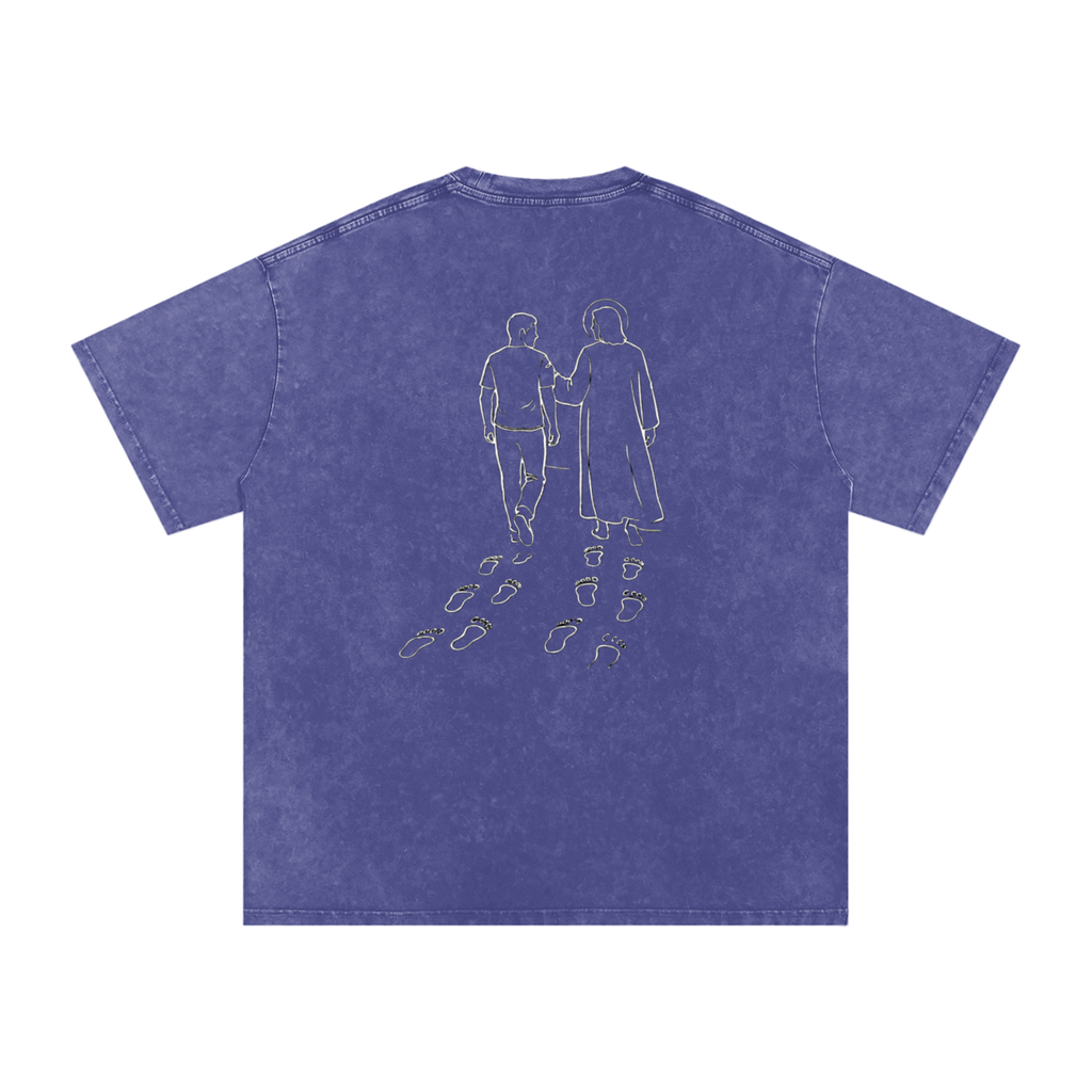 Oversized "Footprints In The Sand" T-Shirt