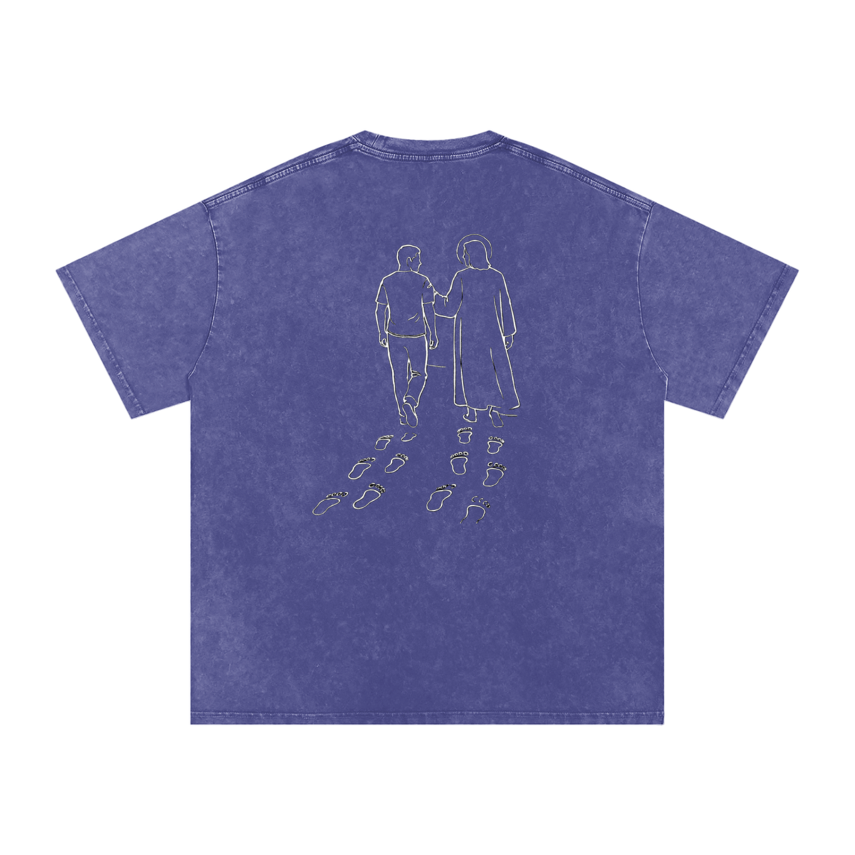 Oversized "Footprints In The Sand" T-Shirt