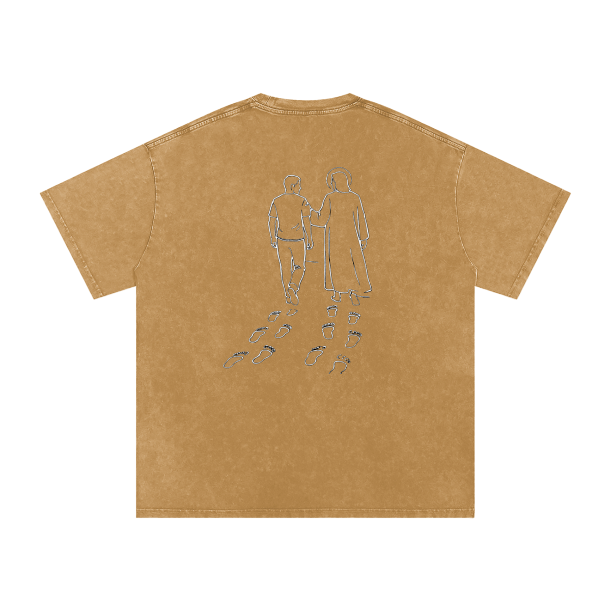 Oversized "Footprints In The Sand" T-Shirt