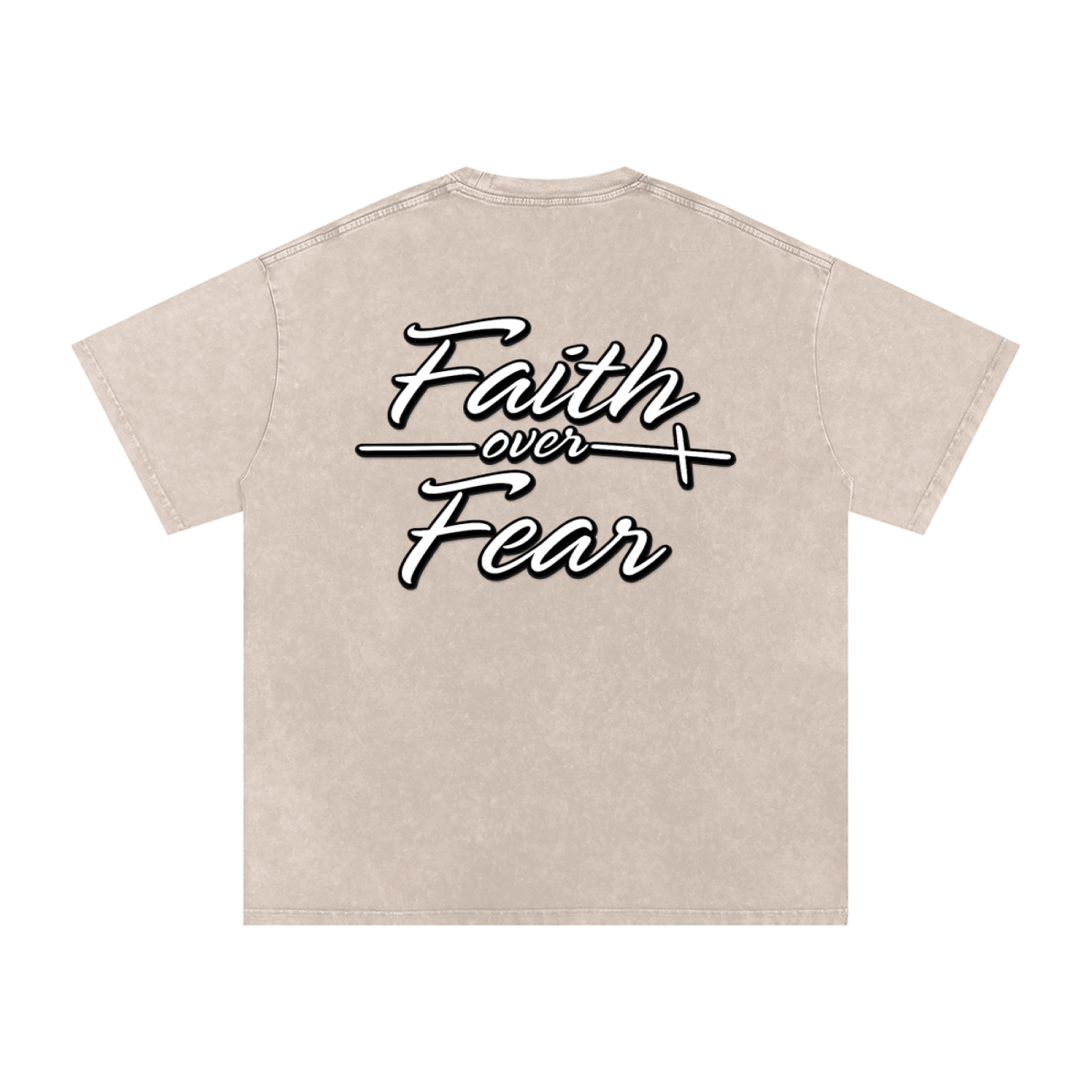 Oversized "Faith Over Fear"  T-Shirt