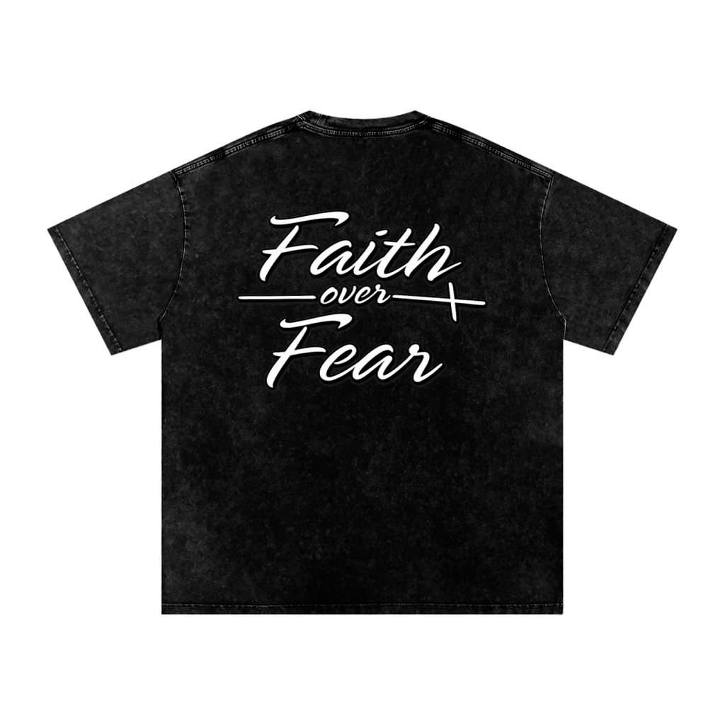 Oversized "Faith Over Fear"  T-Shirt