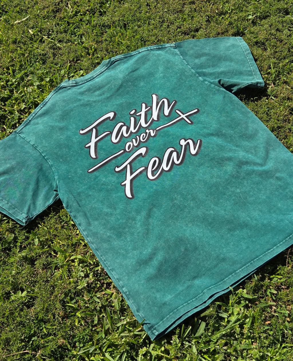 Oversized "Faith Over Fear"  T-Shirt