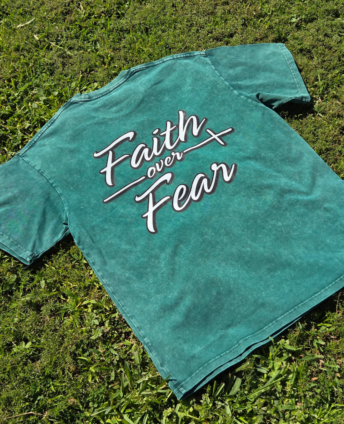 Oversized "Faith Over Fear"  T-Shirt
