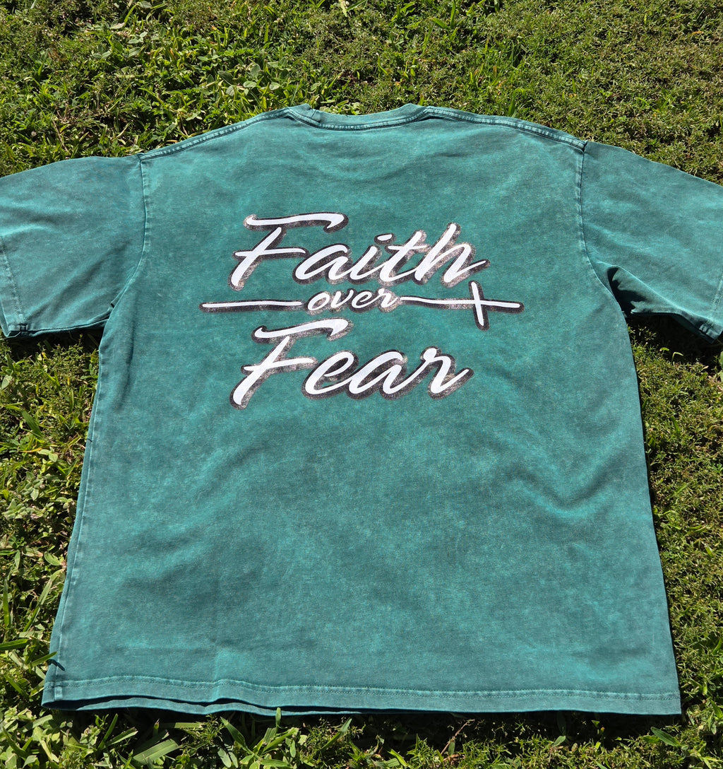 Oversized "Faith Over Fear"  T-Shirt