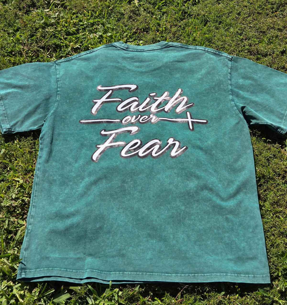 Oversized "Faith Over Fear"  T-Shirt