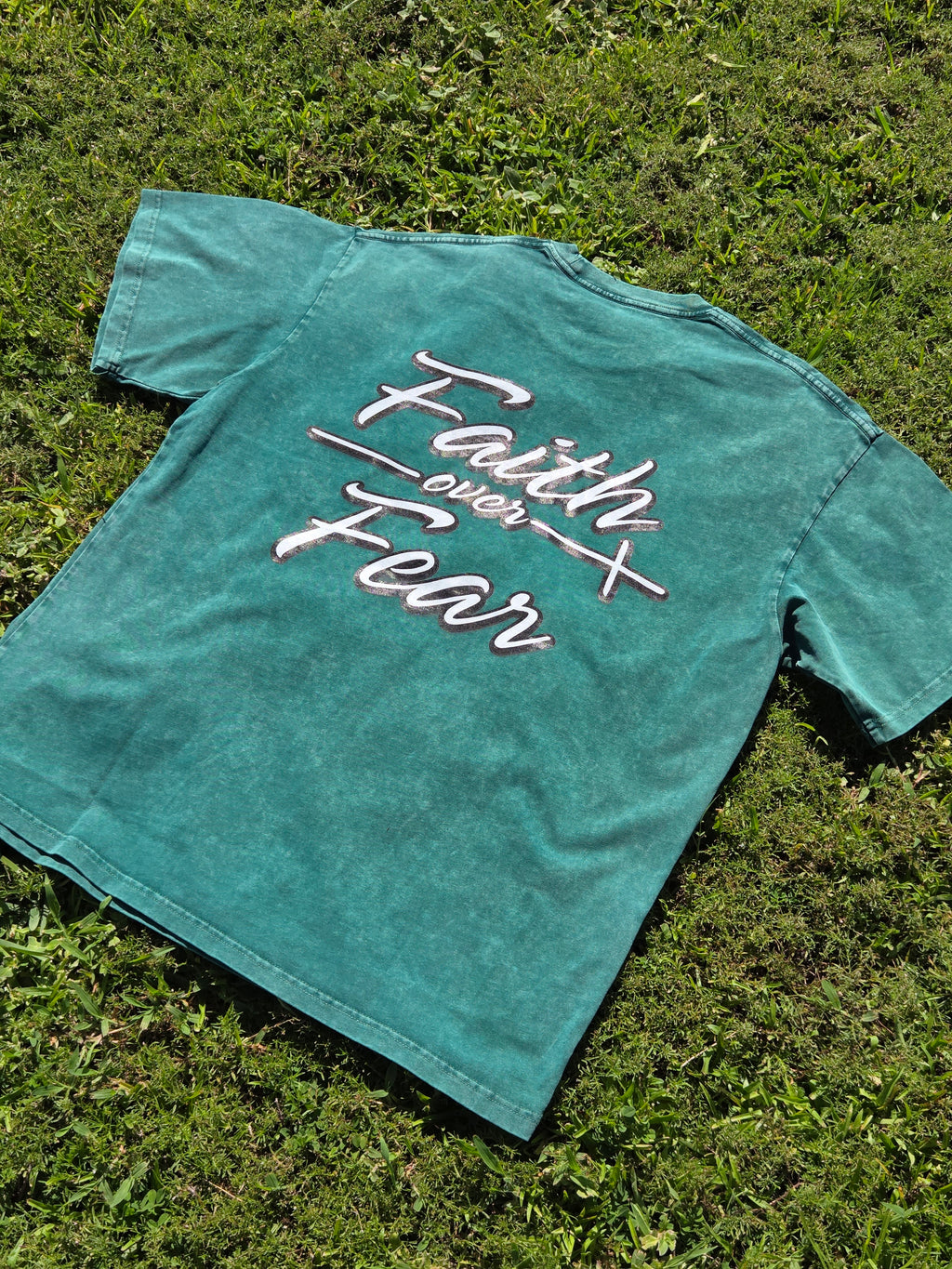 Oversized "Faith Over Fear"  T-Shirt