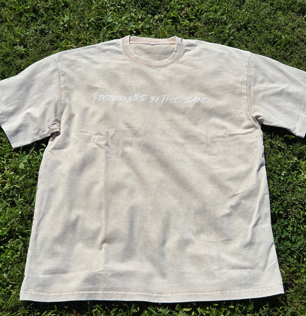 Oversized "Footprints In The Sand" T-Shirt